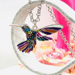 Enamel Bird Necklace